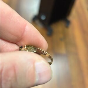 Gold Ring with Black Stone